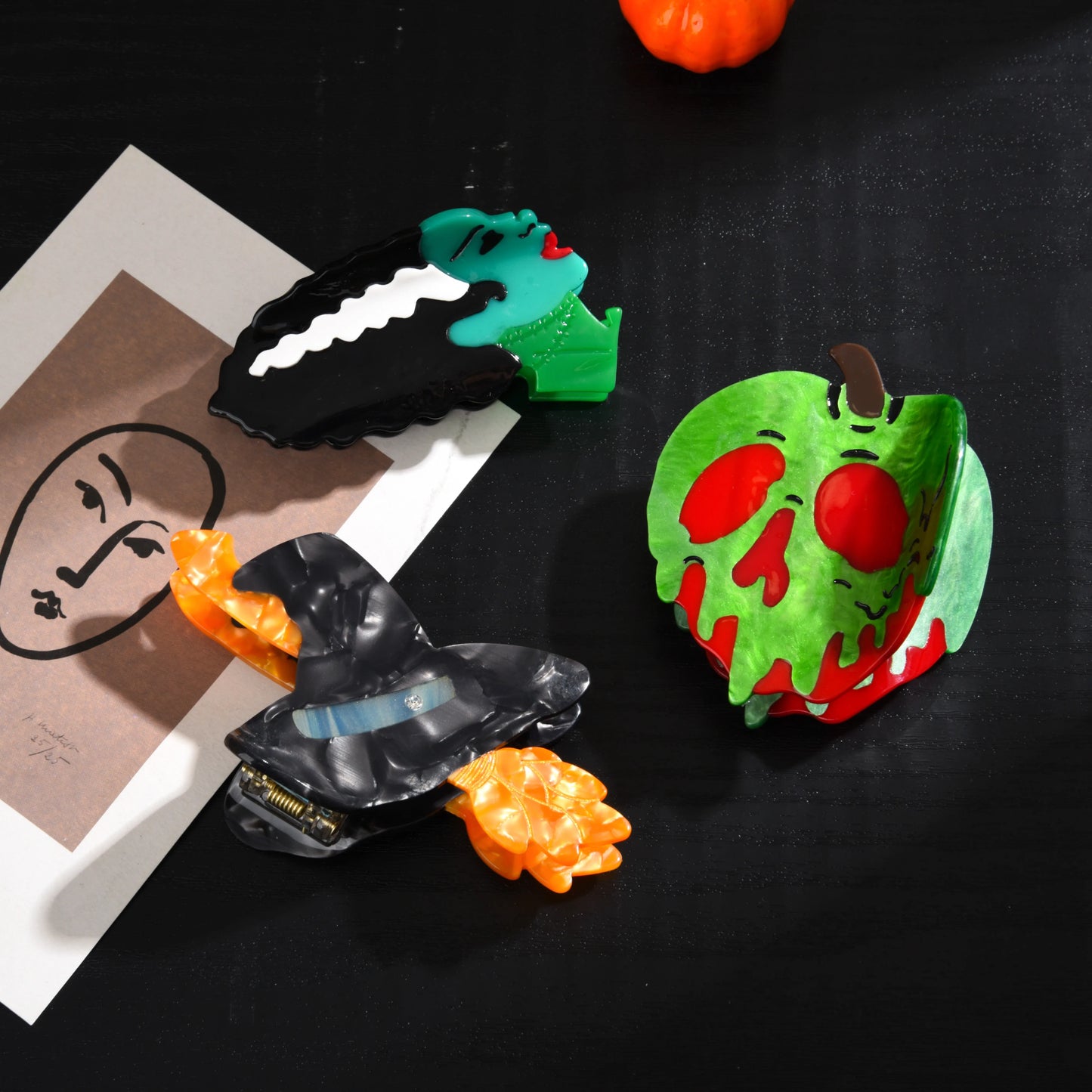 Spooky Halloween claw clips