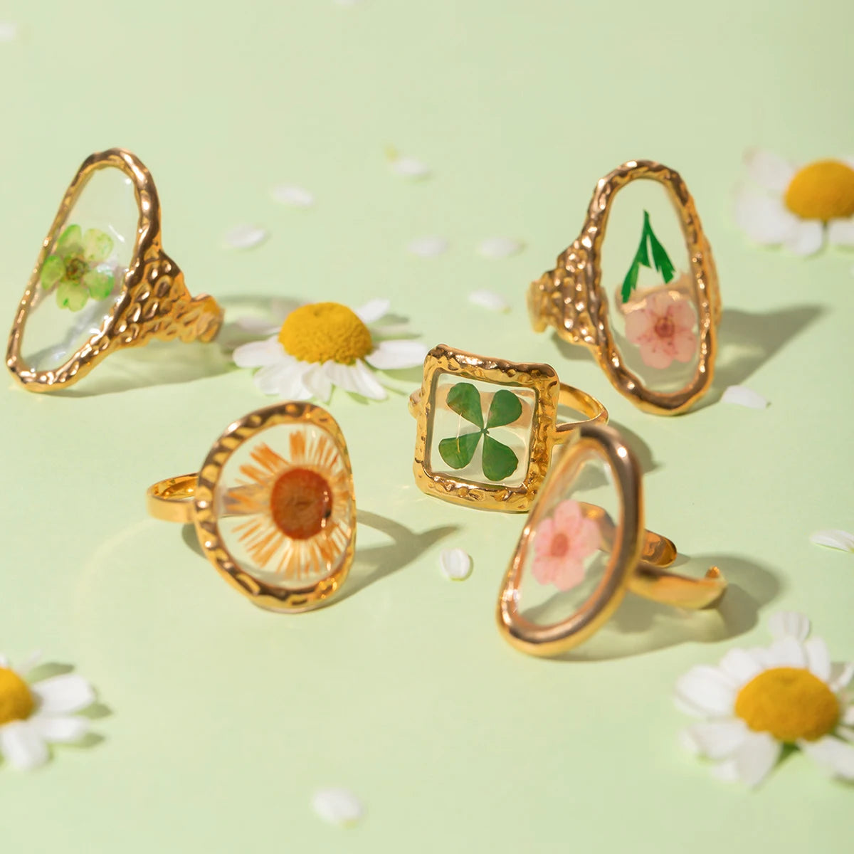 Stained glass garden party ring collection