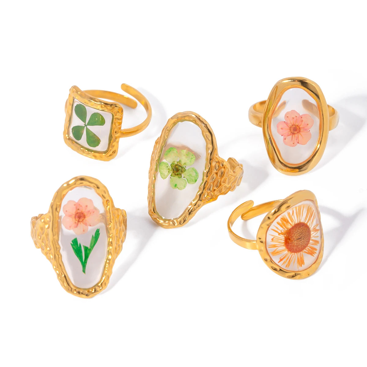 Stained glass garden party ring collection