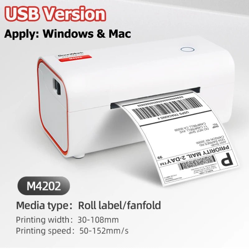 M4202 4x6 Thermal mailing Shipping Label Printer, Postage Label Printer For Small Business, Wireless Label Printer For Shipping - Blossoms&Moss
