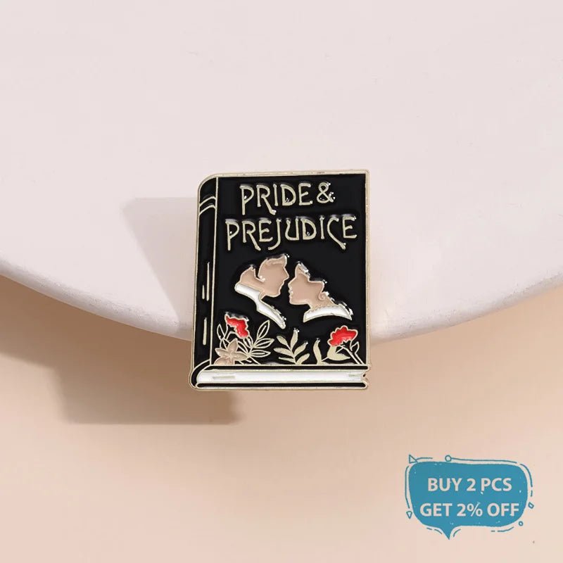 Pride and Prejudice Enamel Pin - Blossoms&Moss