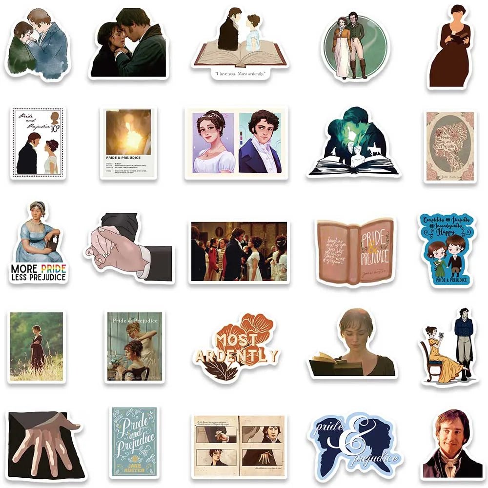 Pride & prejudice stickers - Blossoms&Moss
