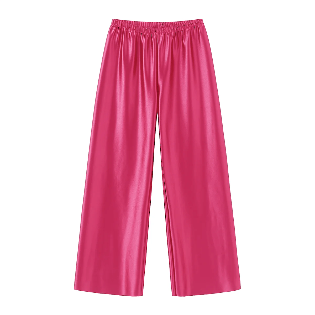 Satin Wide Leg Pants Long Floor Casual Pants Women's Summer - Blossoms&Moss