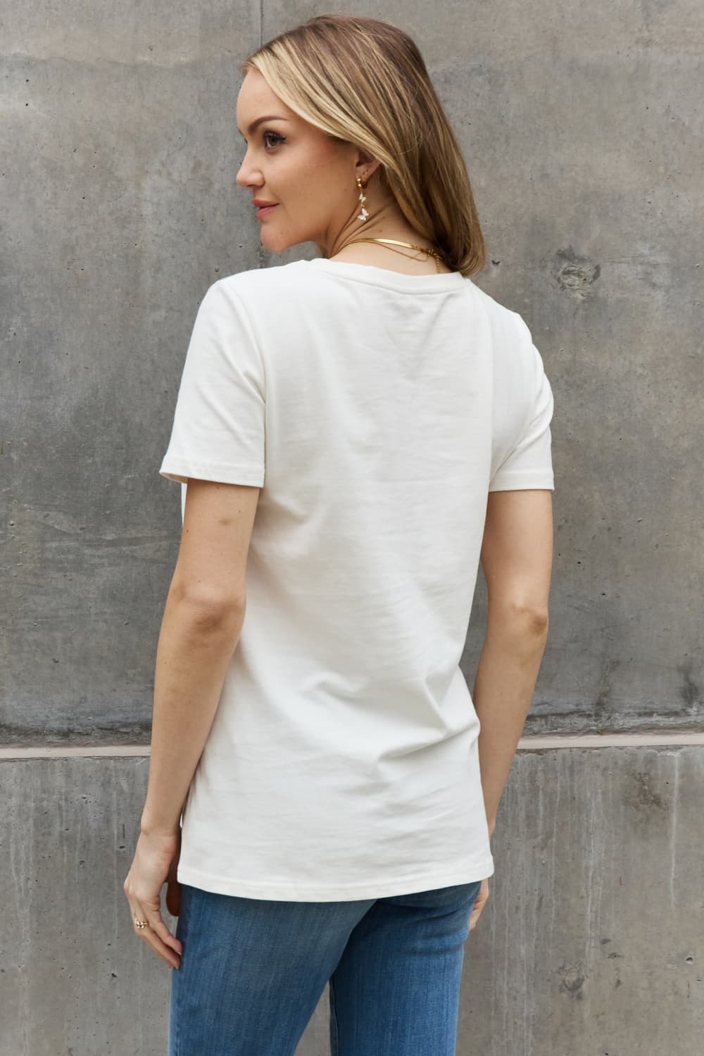 Simply Love Full Size Skeleton & Rose Graphic Cotton Tee - Blossoms&Moss