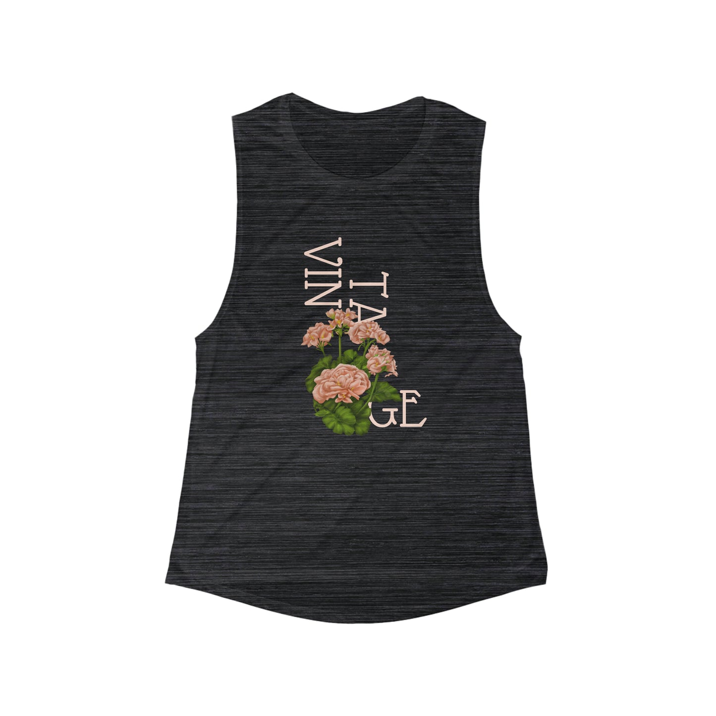 Women's floral vintage Flowy Scoop Muscle Tank