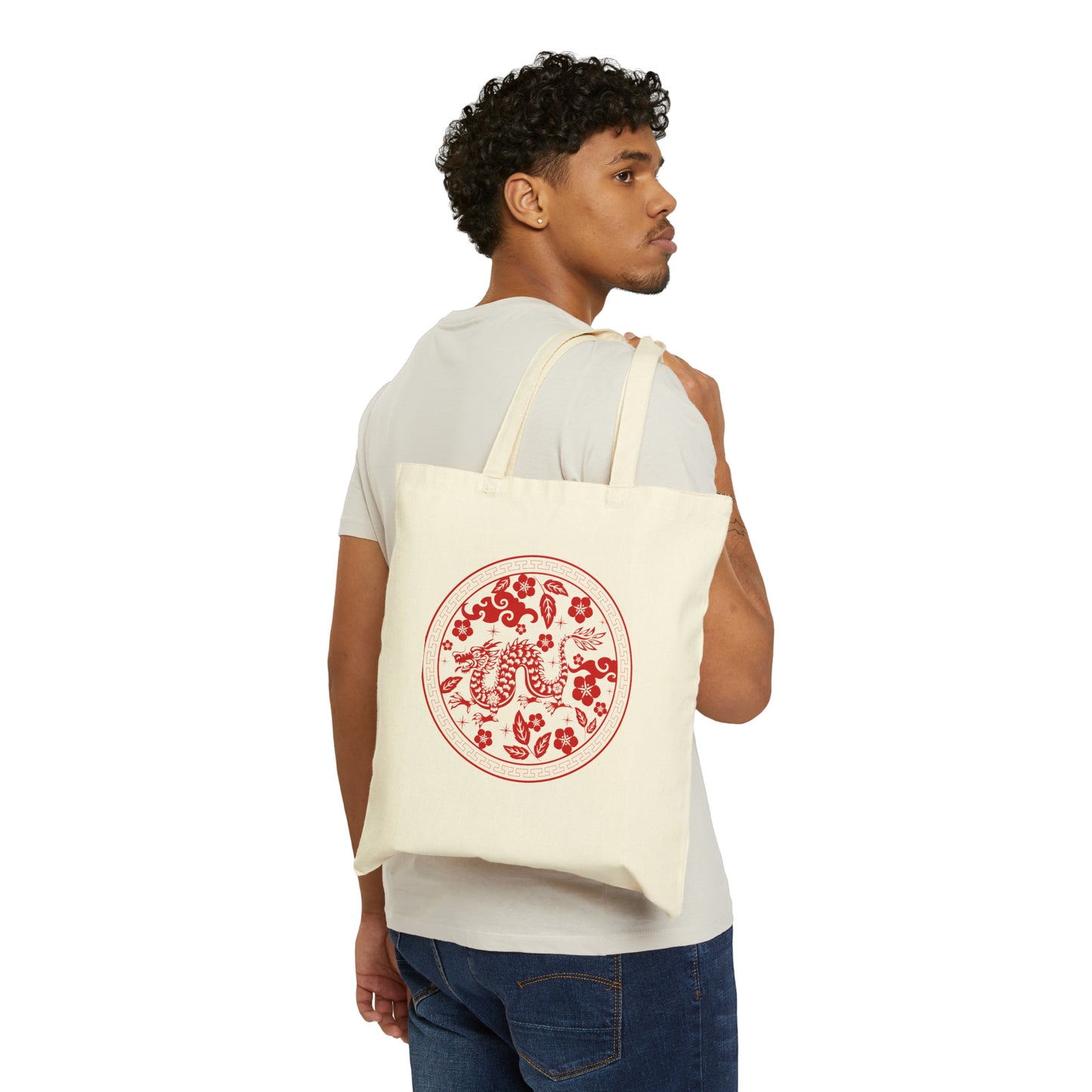 Year of the wood dragon Cotton Canvas Tote Bag