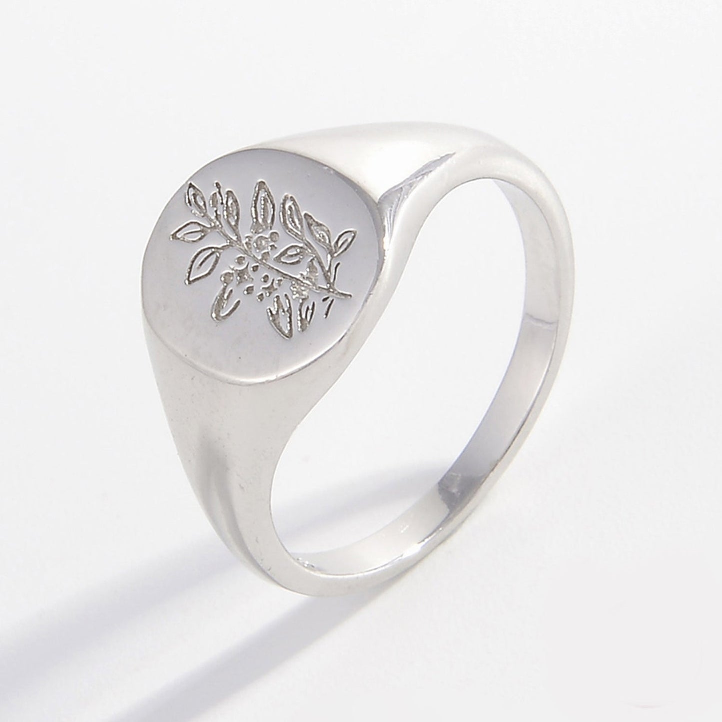 925 Sterling Silver Signet Ring - Blossoms&Moss