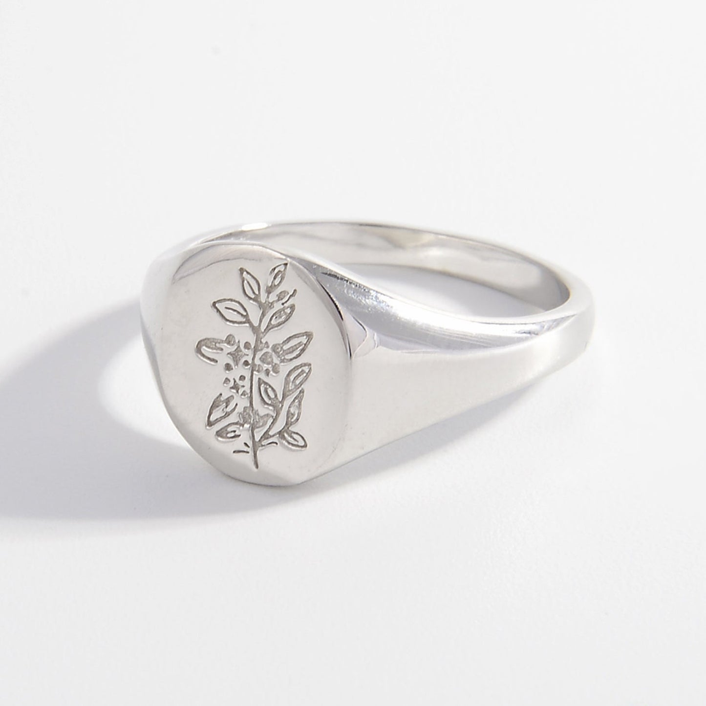 925 Sterling Silver Signet Ring - Blossoms&Moss