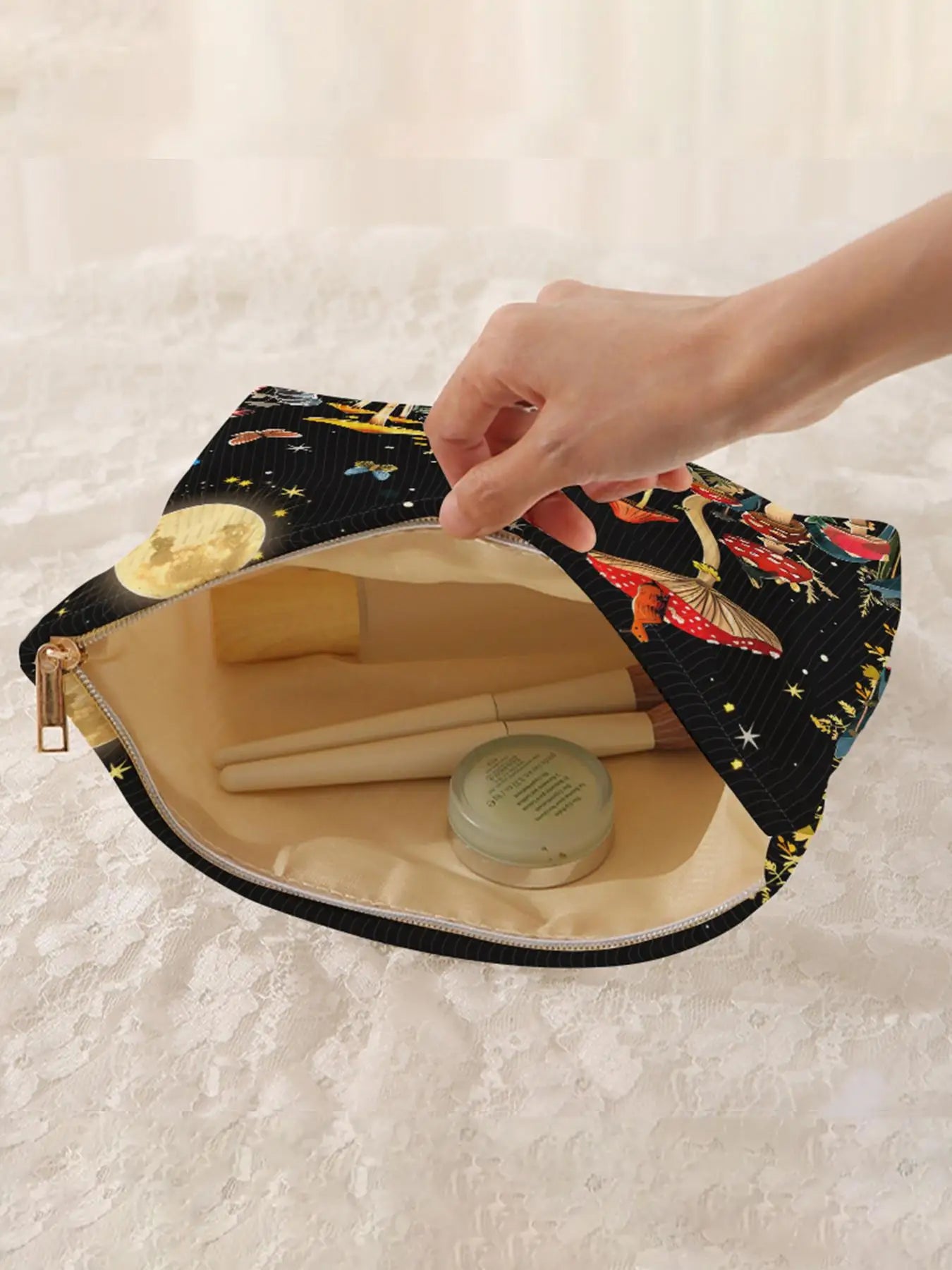 Mushroom Forest makeup bag