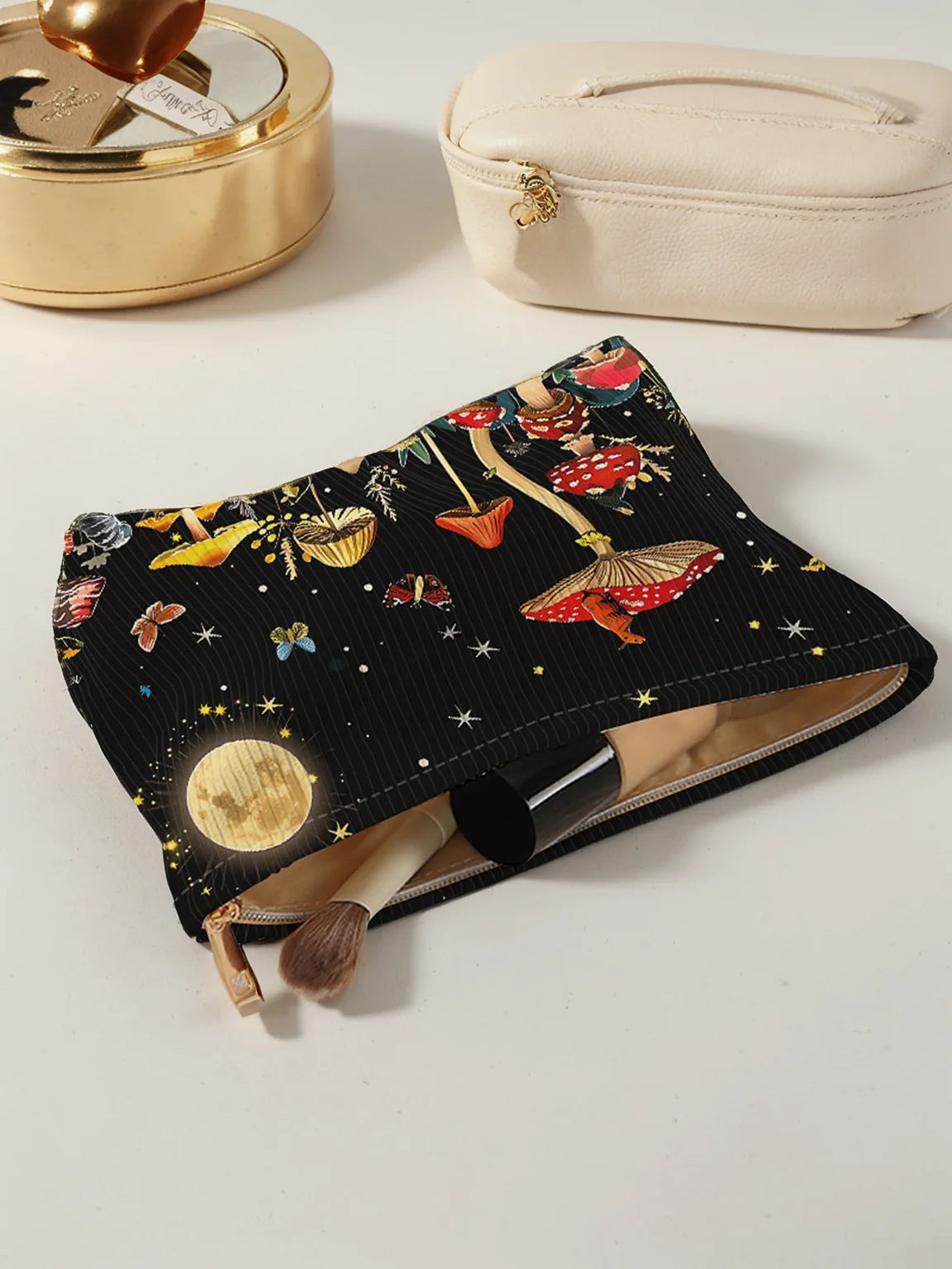 Mushroom Forest makeup bag