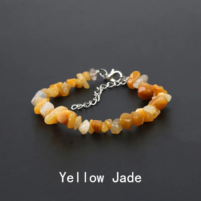 Natural Crystal Gemstone Stack the energy bracelet - Blossoms&Moss
