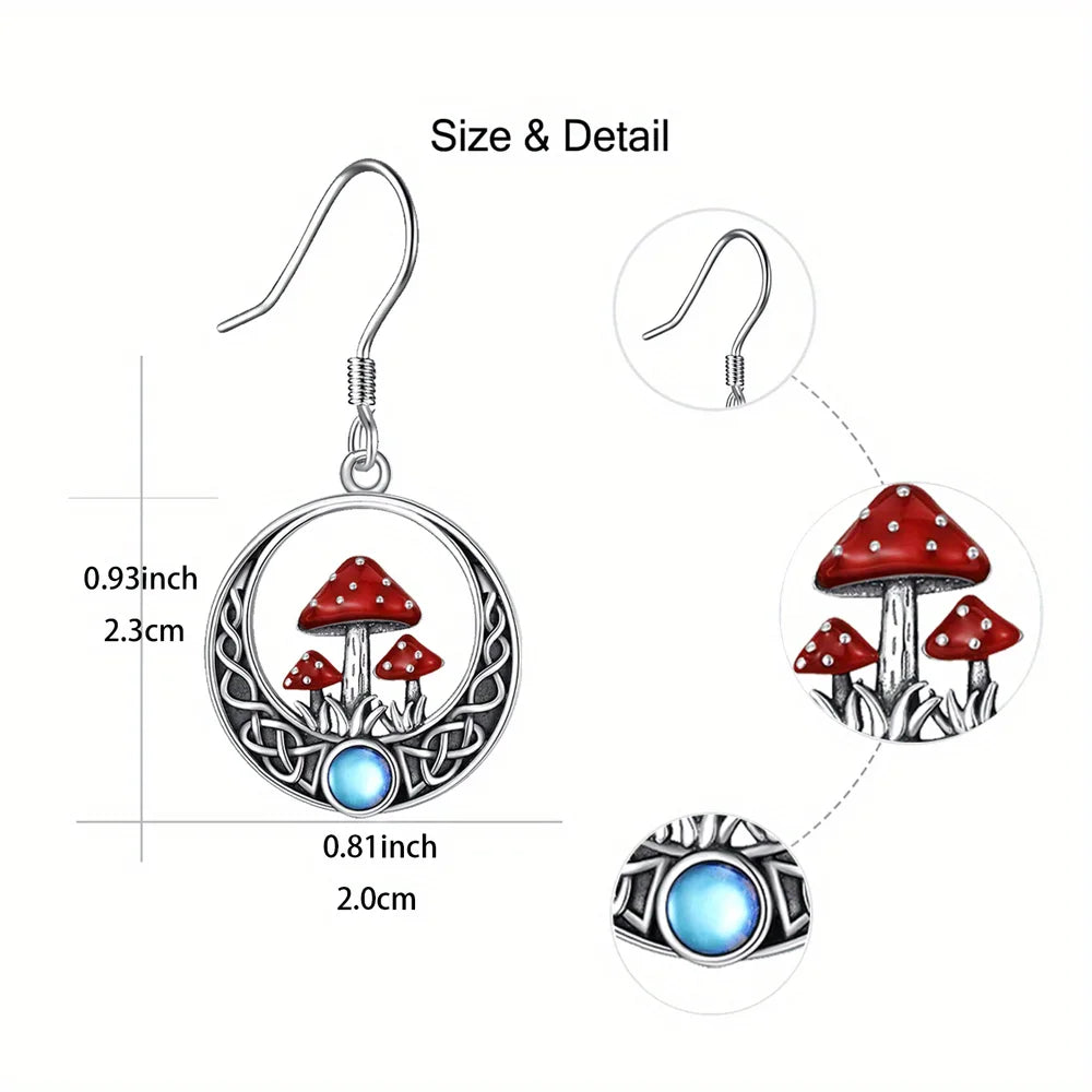 Silver Shrooms earrings