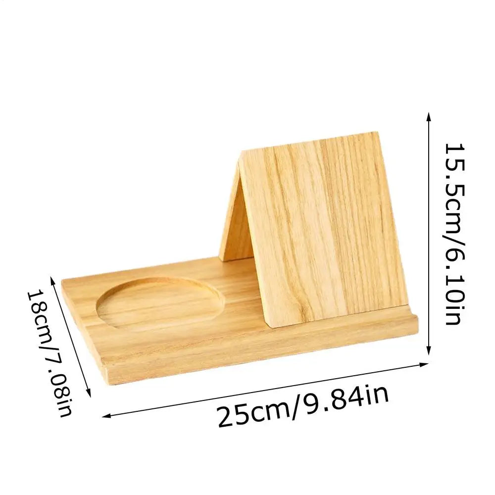 Wooden Reading Stand Handmade with Cup Holder