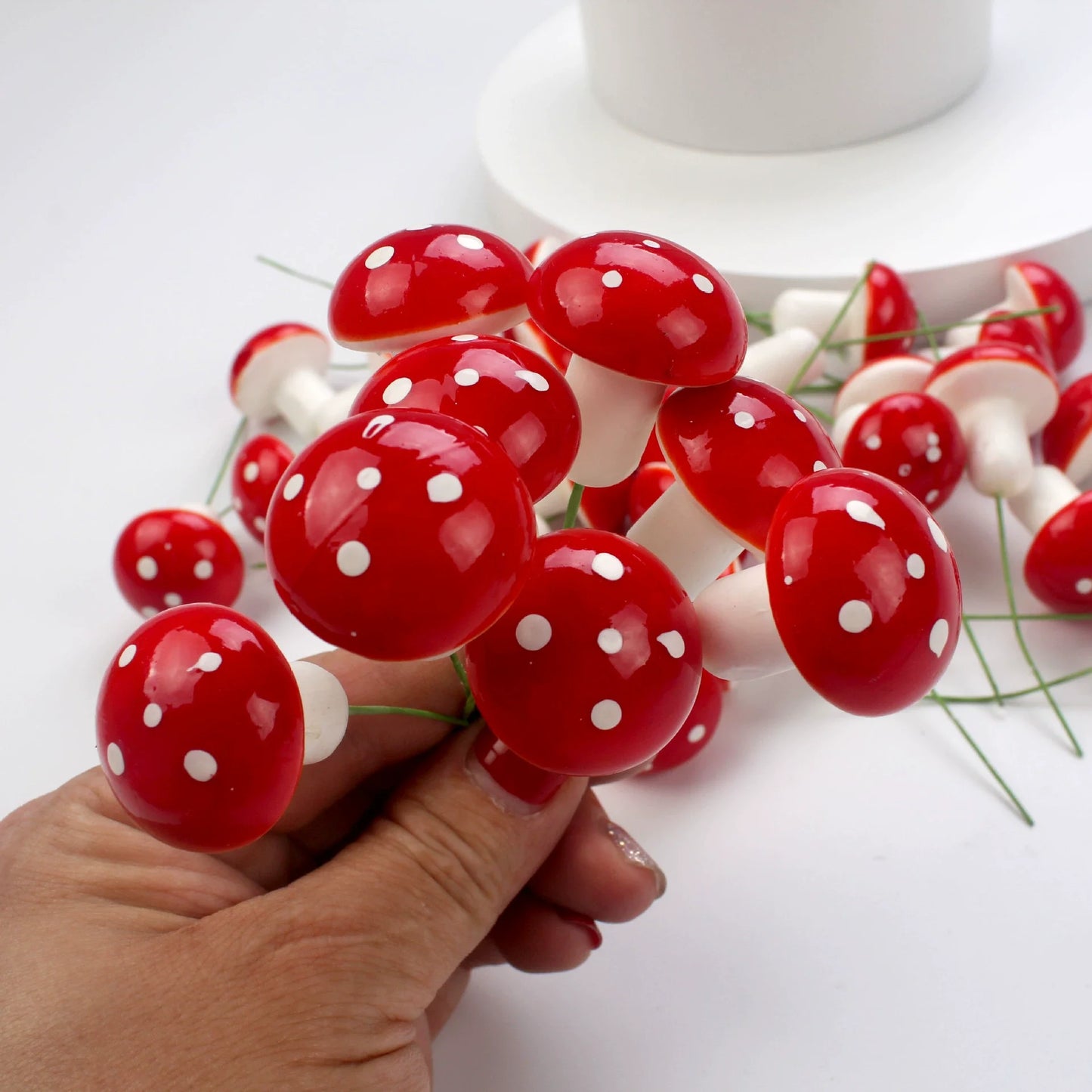 Mini foam mushrooms