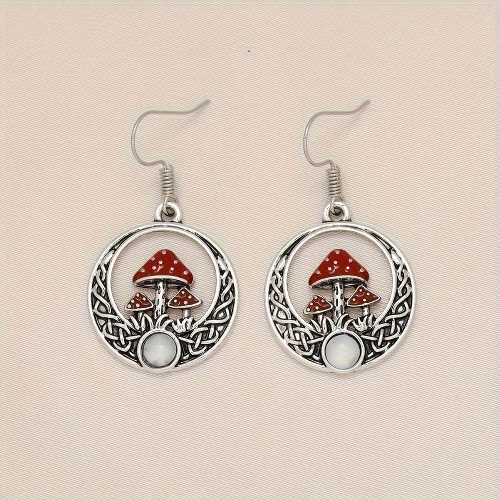 Silver Shrooms earrings