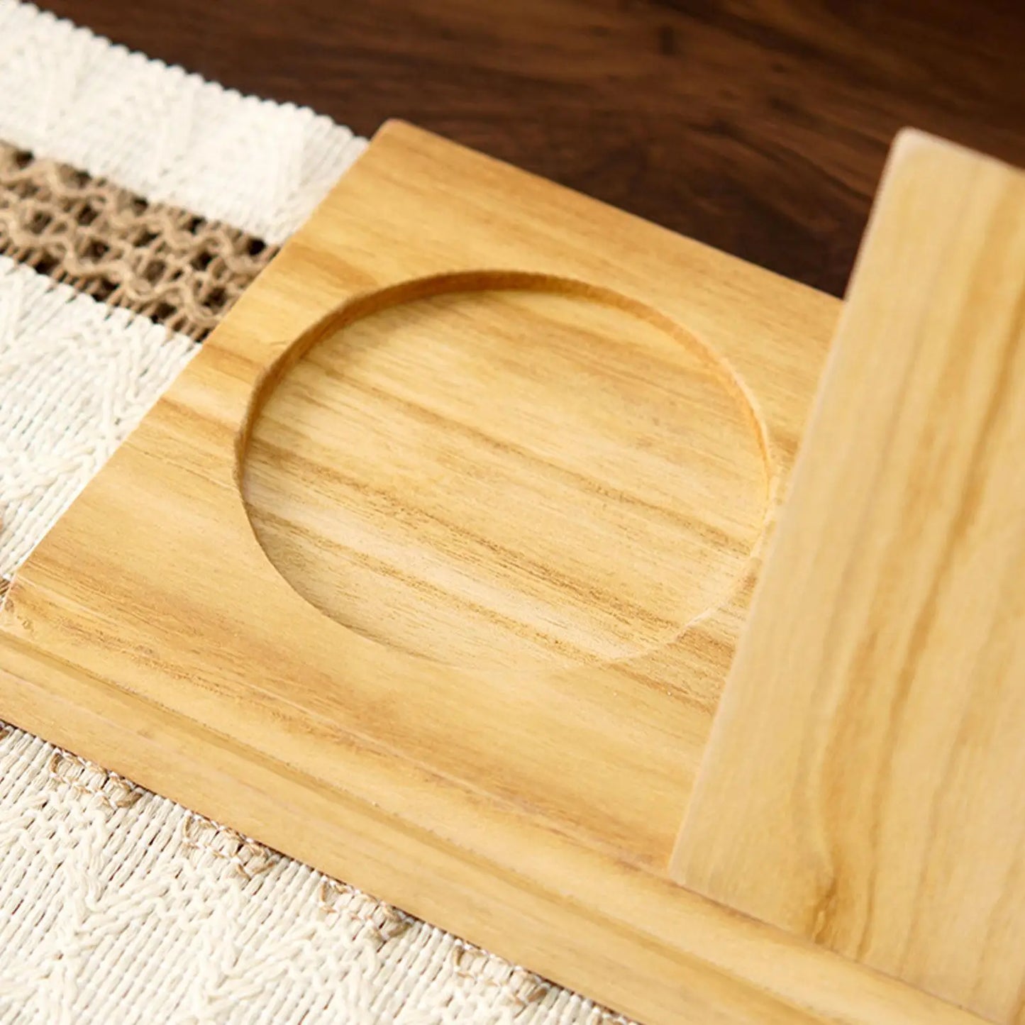 Wooden Reading Stand Handmade with Cup Holder