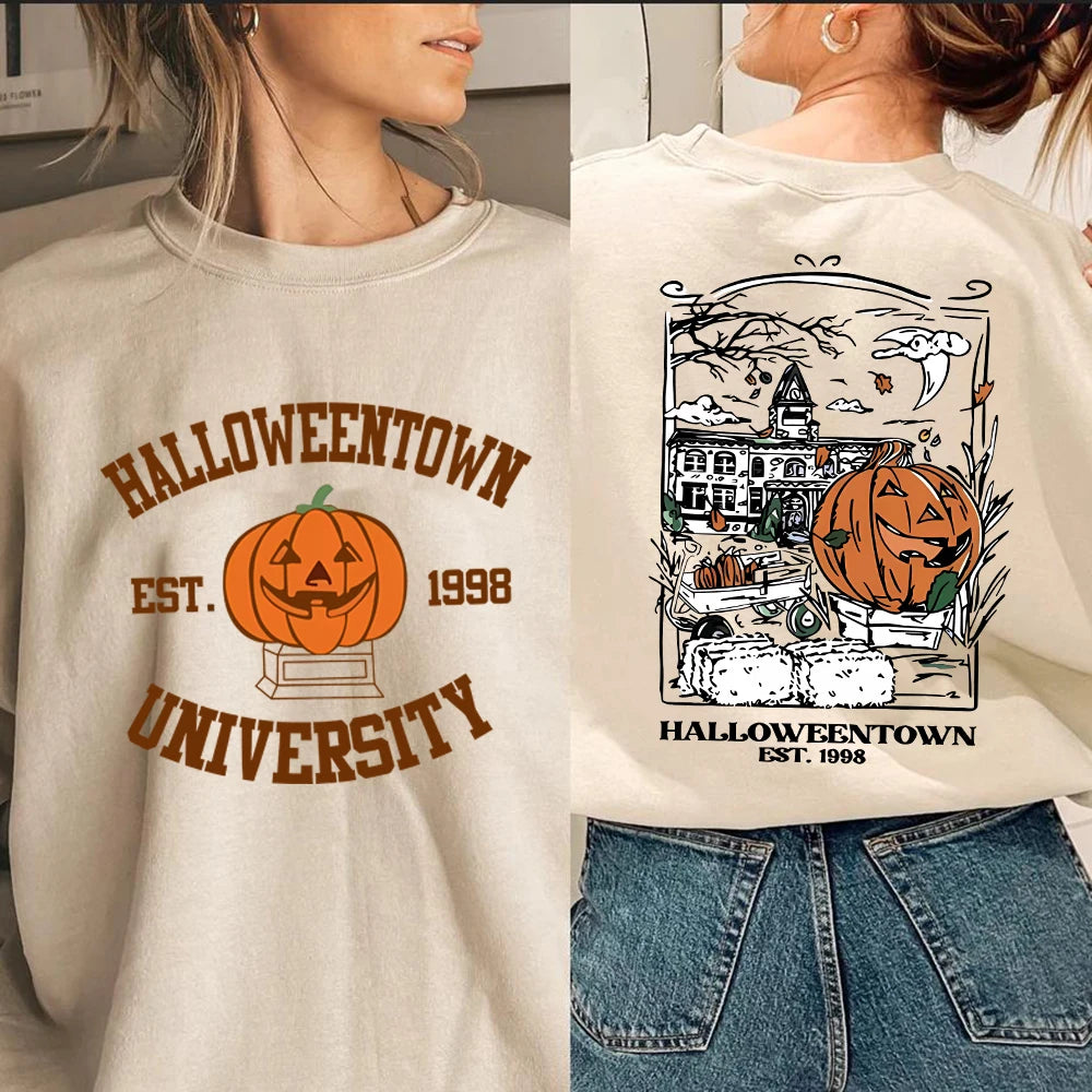 Vintage Halloweentown 1998 Sweatshirt 2 Side Print Halloweentown University Hoodie