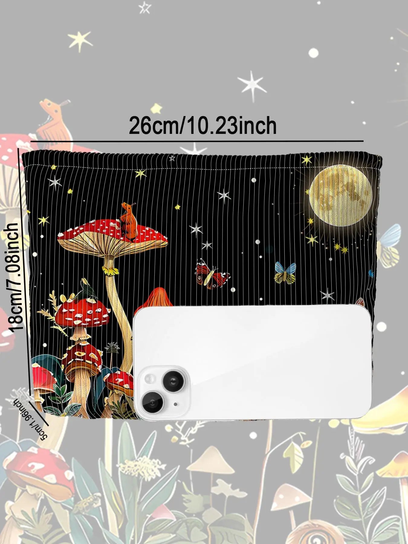 Mushroom Forest makeup bag