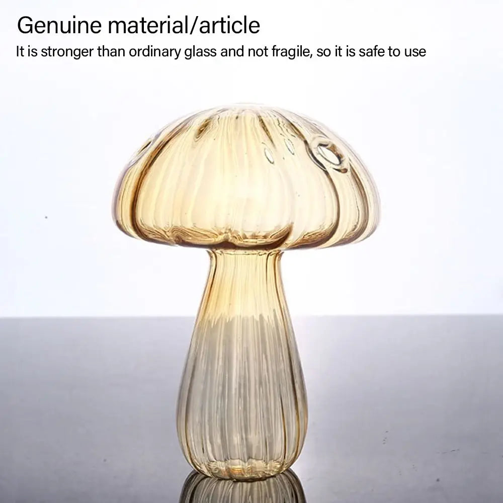 Transparent Jelly Color Mushroom Glass Vase