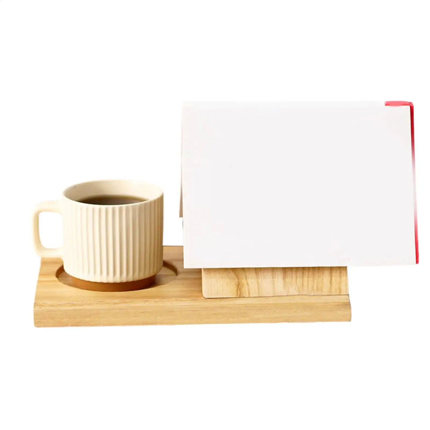 Wooden Reading Stand Handmade with Cup Holder