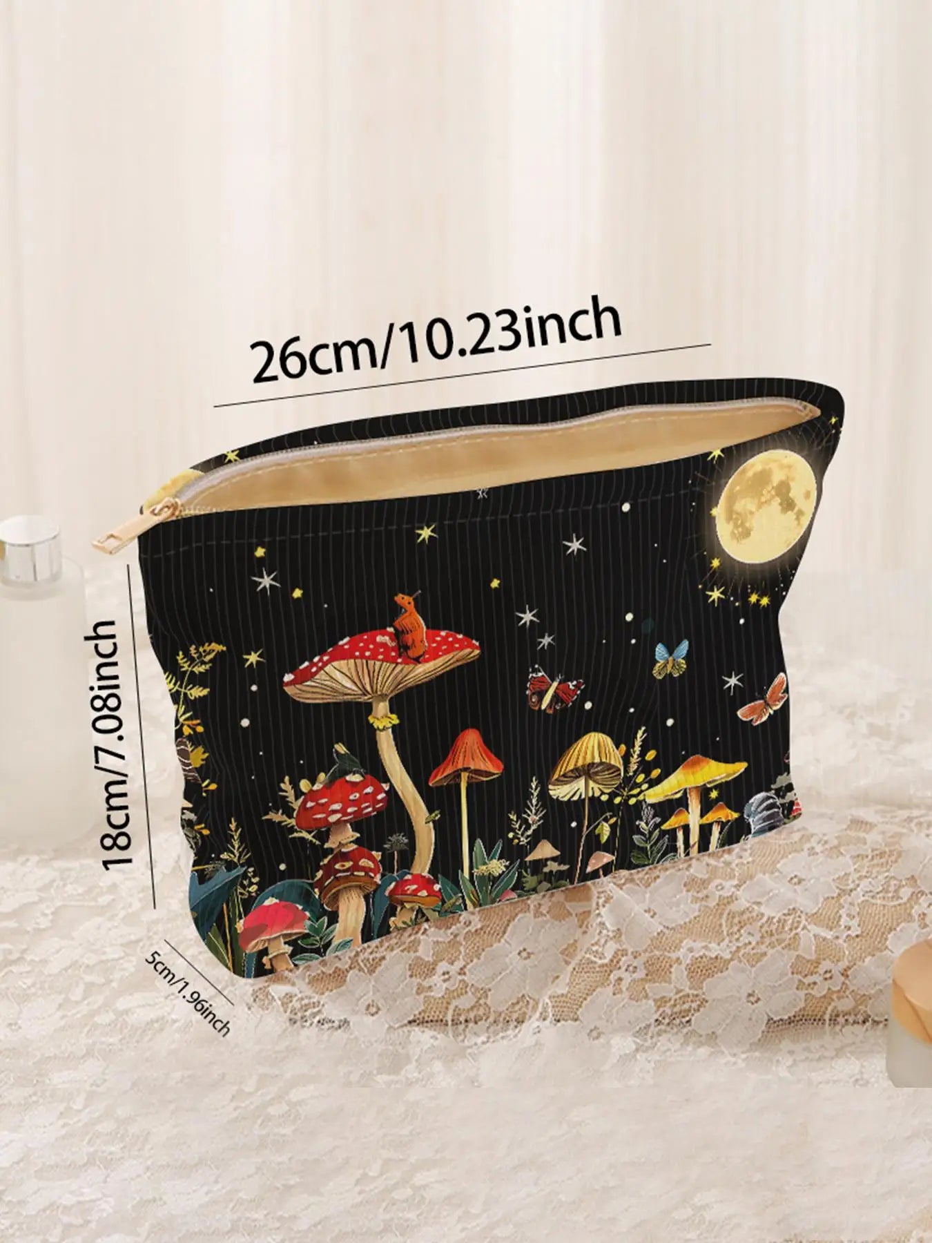 Mushroom Forest makeup bag