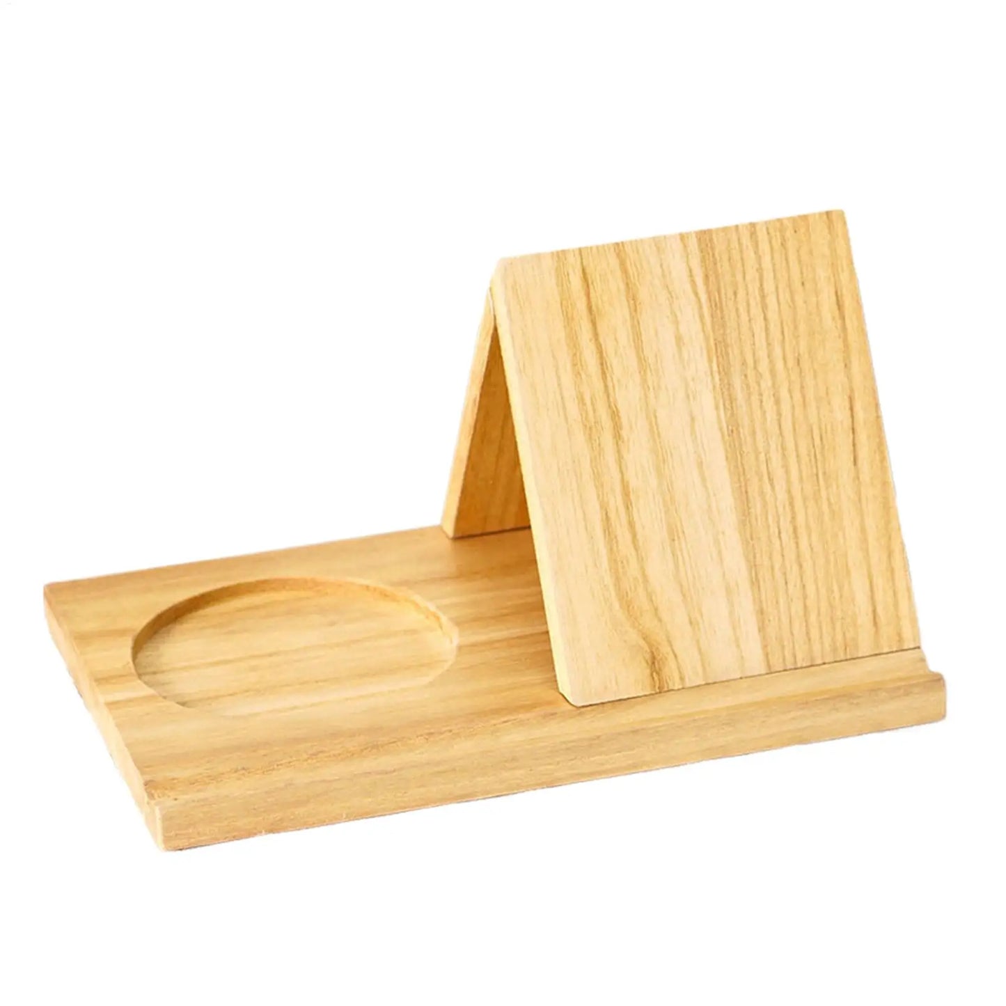 Wooden Reading Stand Handmade with Cup Holder