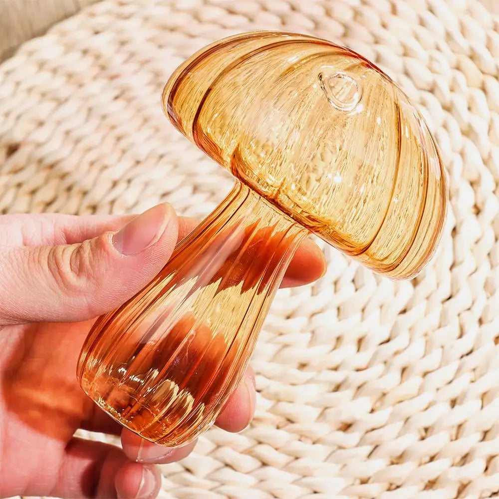 Transparent Jelly Color Mushroom Glass Vase