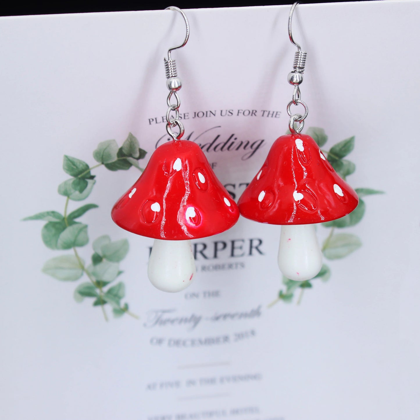 Mushroom earrings