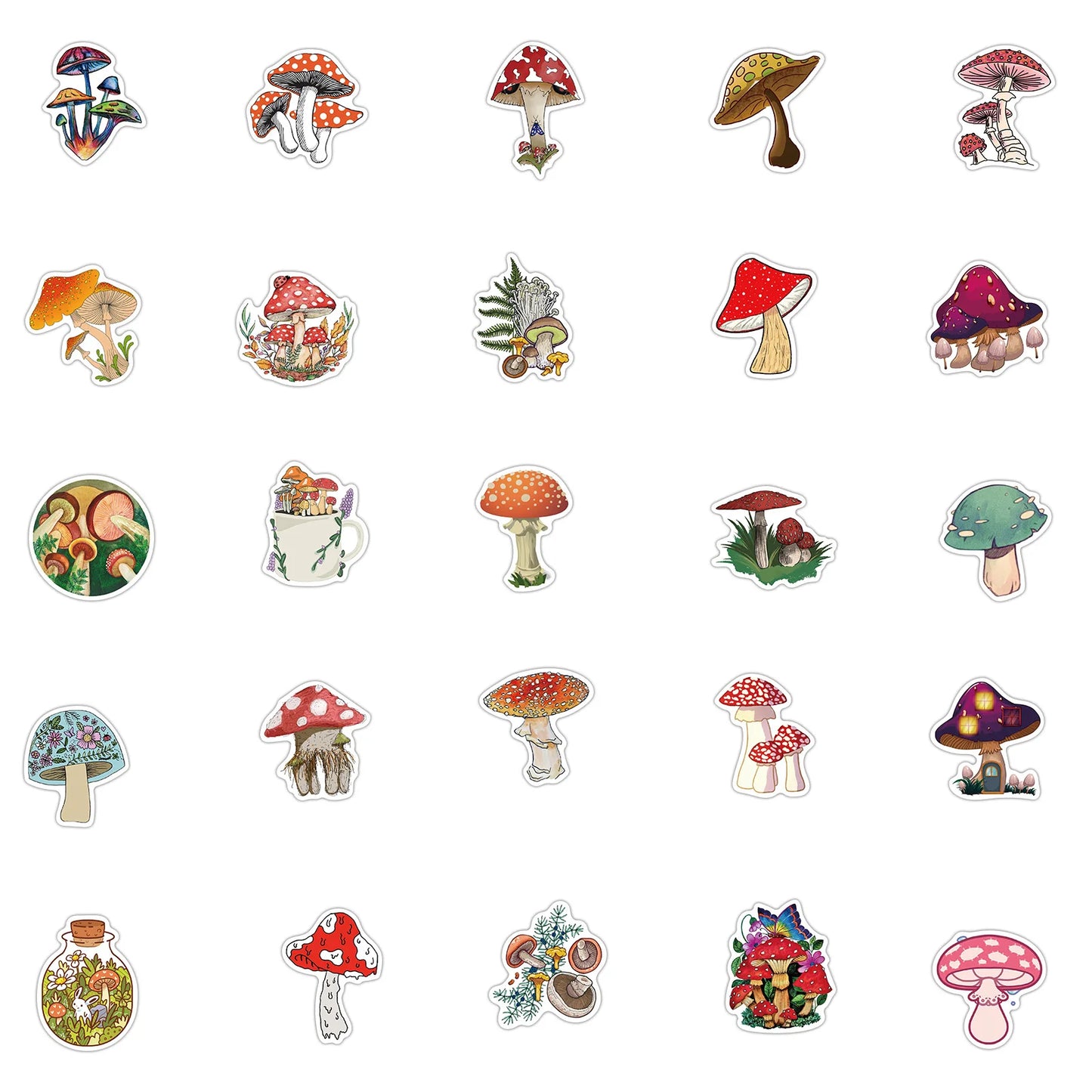 Magical mushrooms stickers