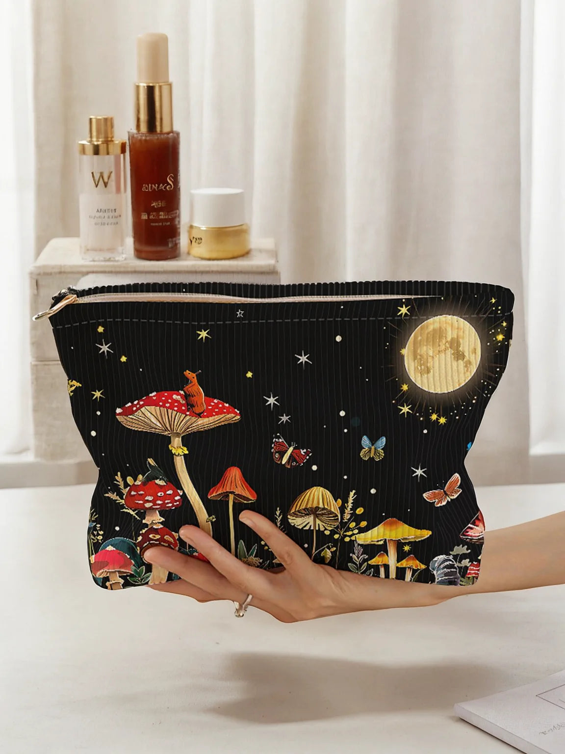 Mushroom Forest makeup bag