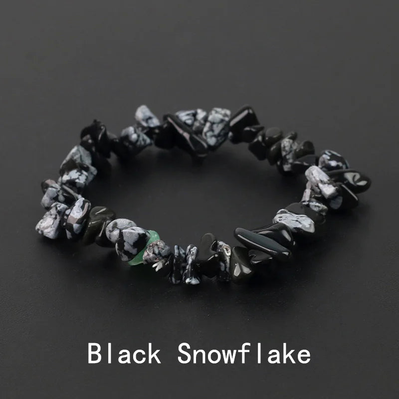 Natural Crystal Gemstone Stack the energy bracelet - Blossoms&Moss