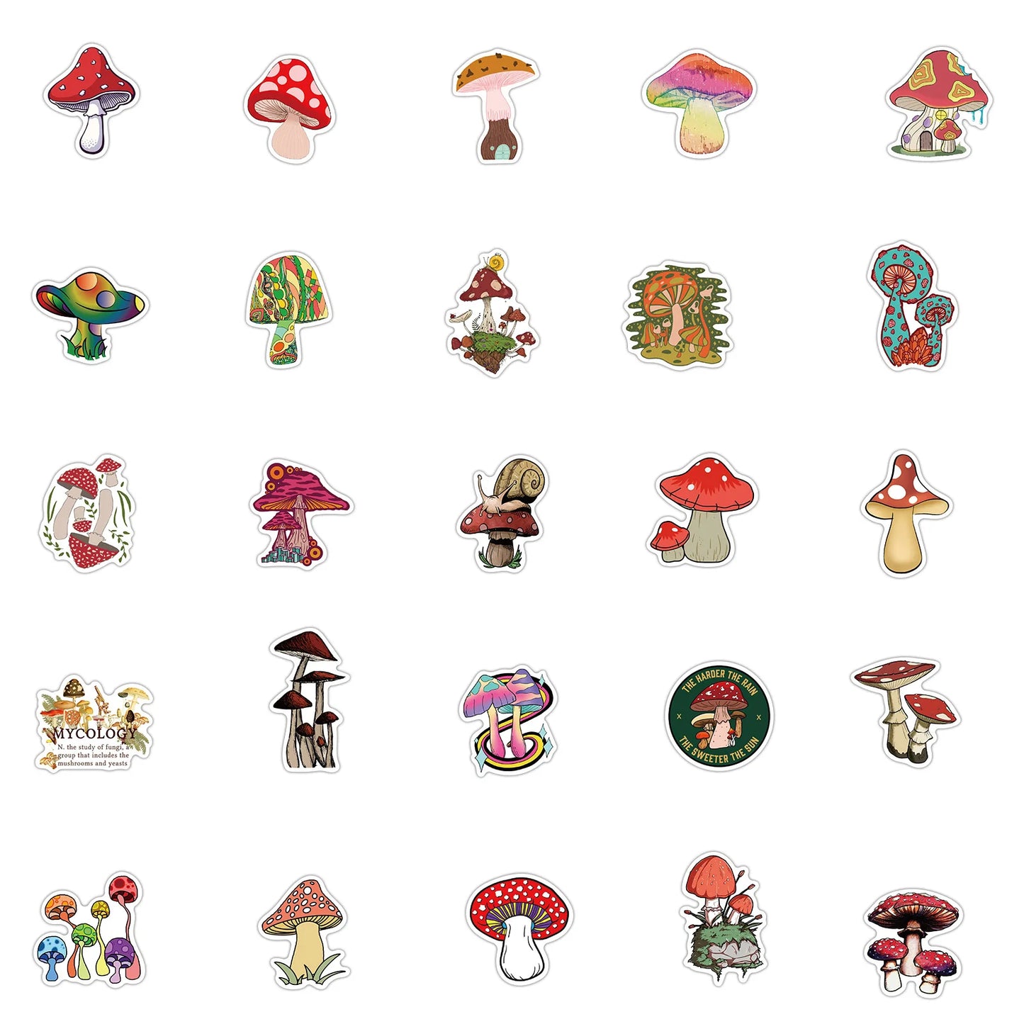 Magical mushrooms stickers