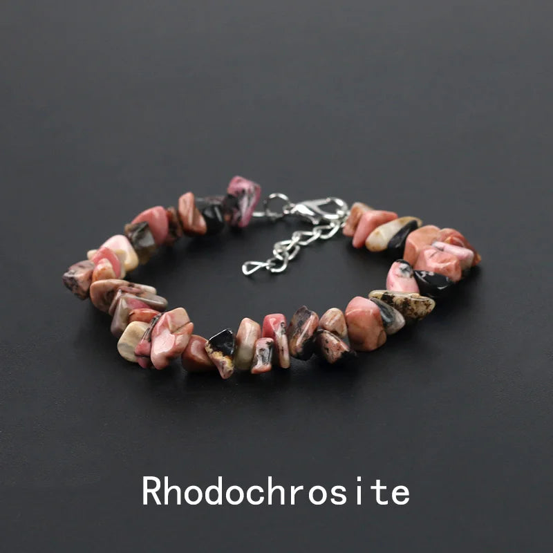 Natural Crystal Gemstone Stack the energy bracelet - Blossoms&Moss