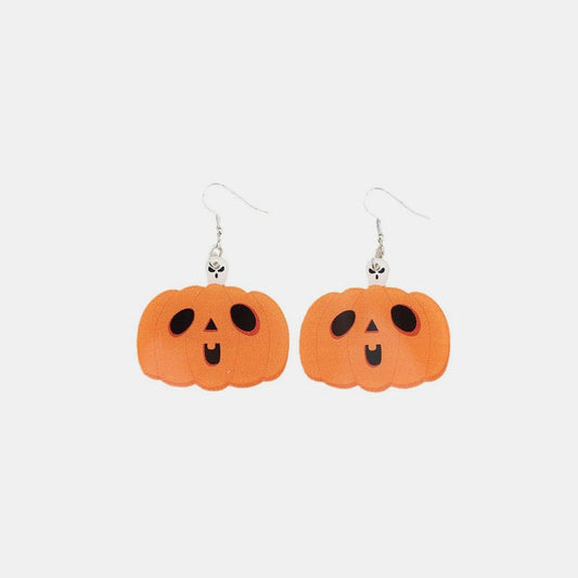 Acrylic Alloy Pumpkin Shape Earrings - Blossoms&Moss