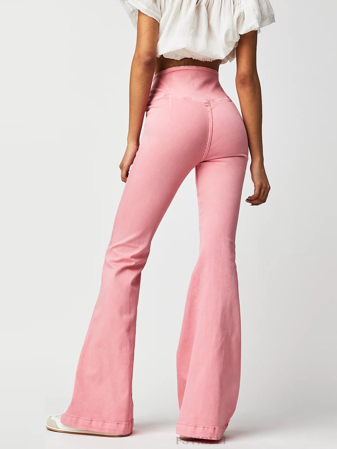 Asymmetric Waist Flare Jeans - Blossoms&Moss