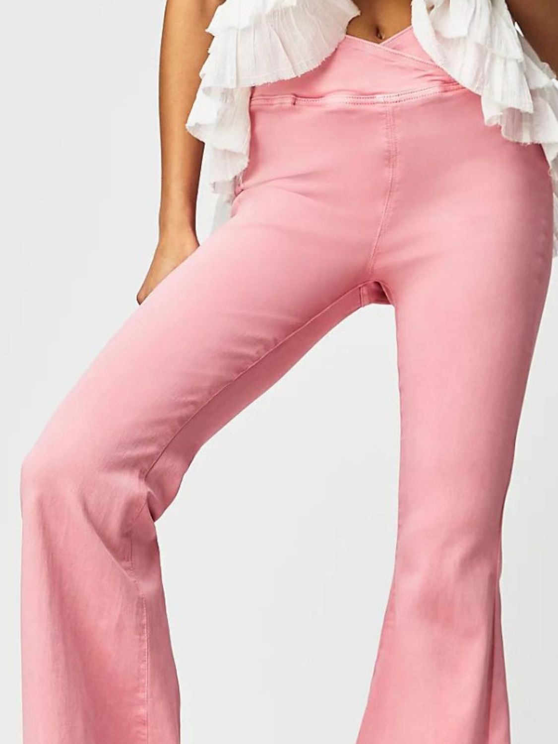 Asymmetric Waist Flare Jeans - Blossoms&Moss