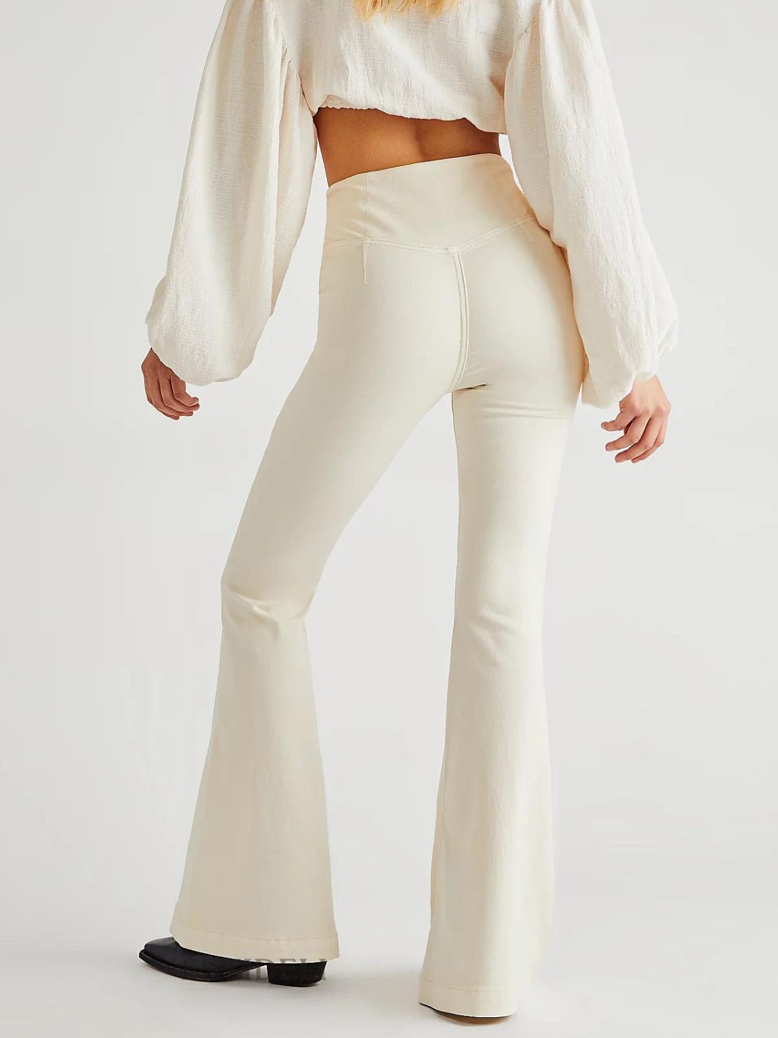 Asymmetric Waist Flare Jeans - Blossoms&Moss