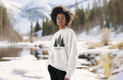 Bella’s fave Forks WA Crewneck Sweatshirt - Blossoms&Moss