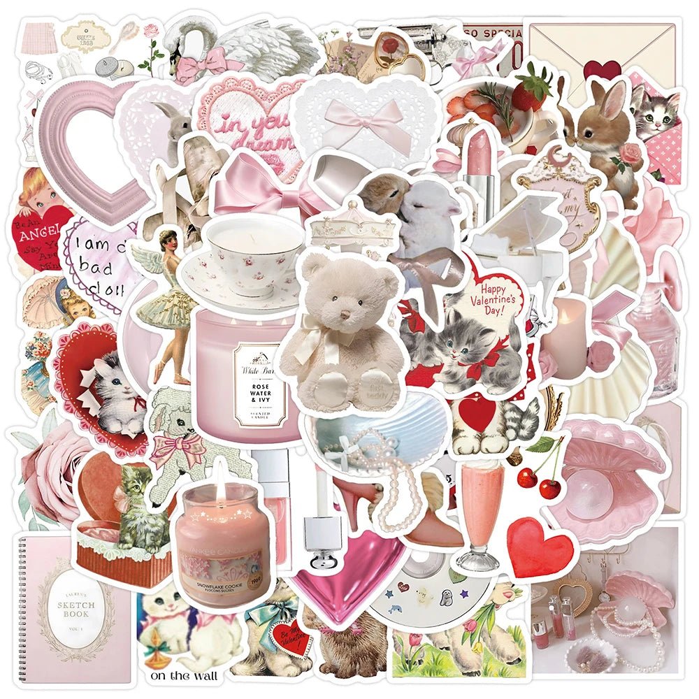 Coquette scrapbook stickers - Blossoms&Moss