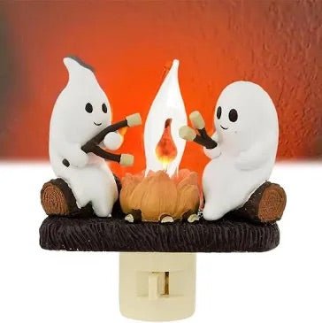 Cute Ghost flickering Campfire Night Light - Blossoms&Moss