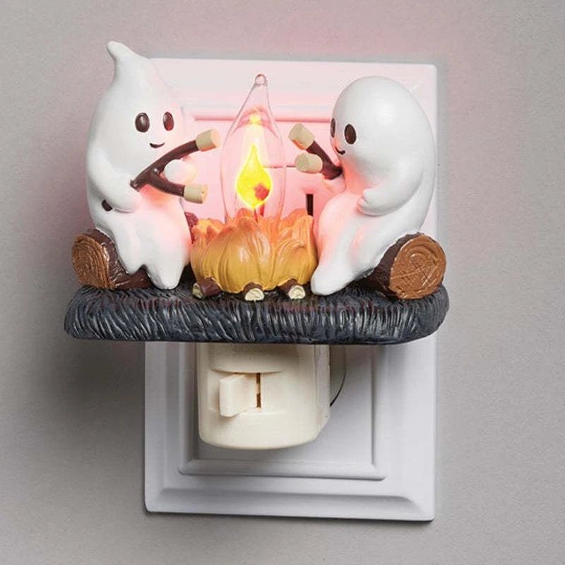 Cute Ghost flickering Campfire Night Light - Blossoms&Moss