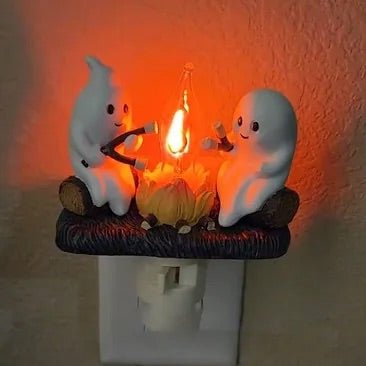 Cute Ghost flickering Campfire Night Light - Blossoms&Moss