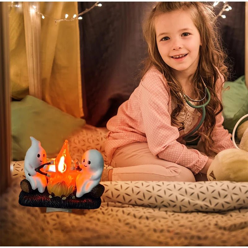 Cute Ghost flickering Campfire Night Light - Blossoms&Moss