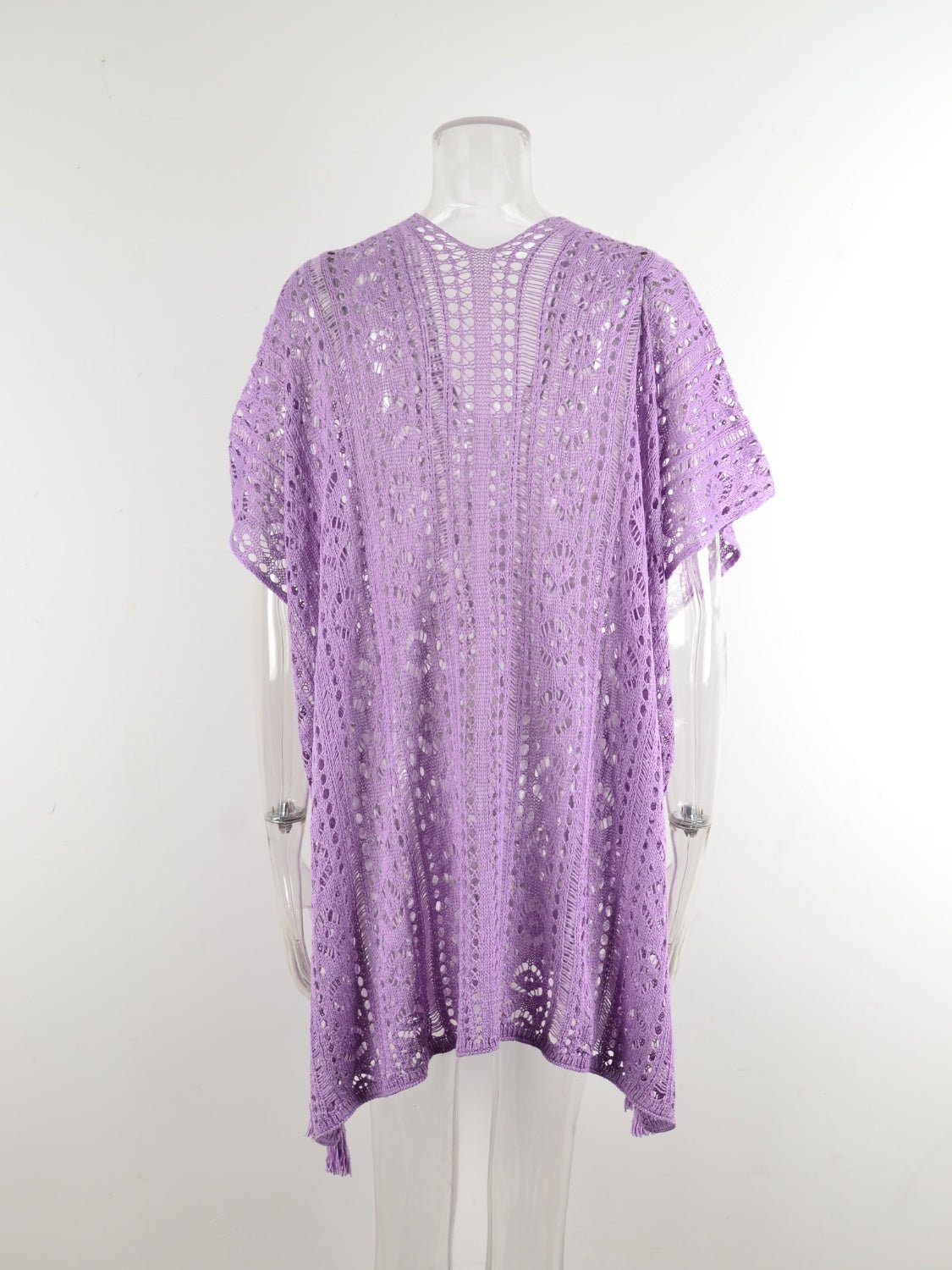 Cutout V - Neck Cover - Up with Tassel - Blossoms&Moss