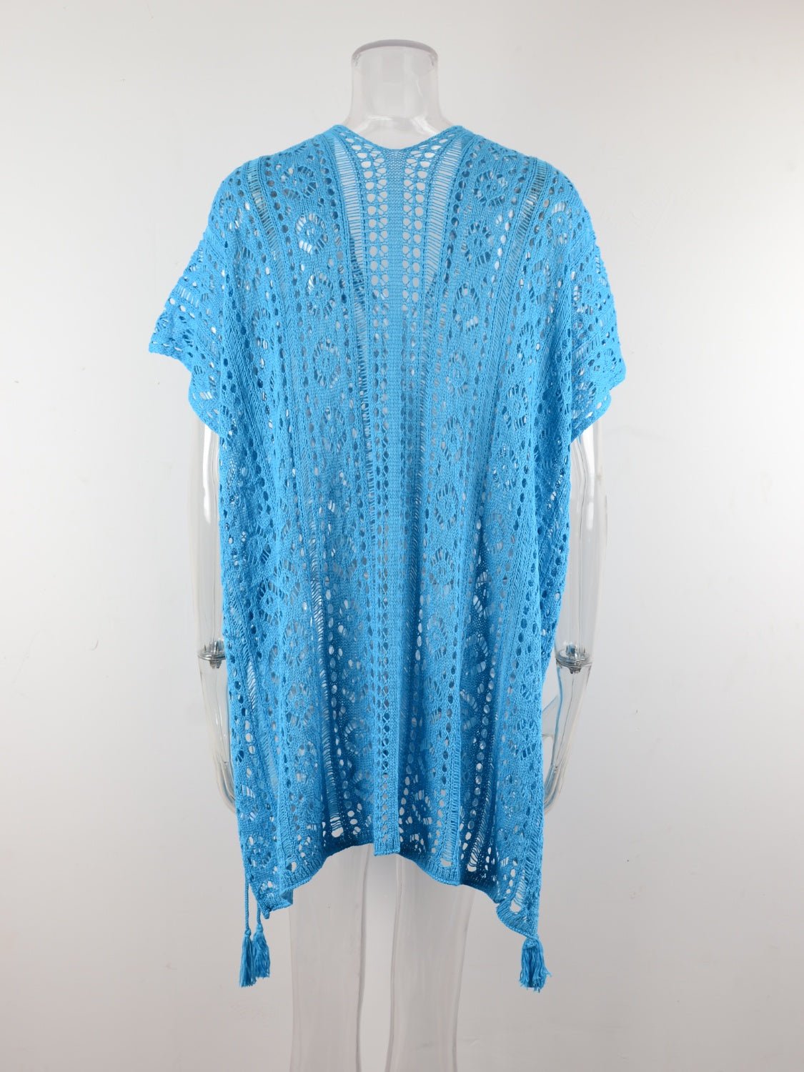 Cutout V - Neck Cover - Up with Tassel - Blossoms&Moss