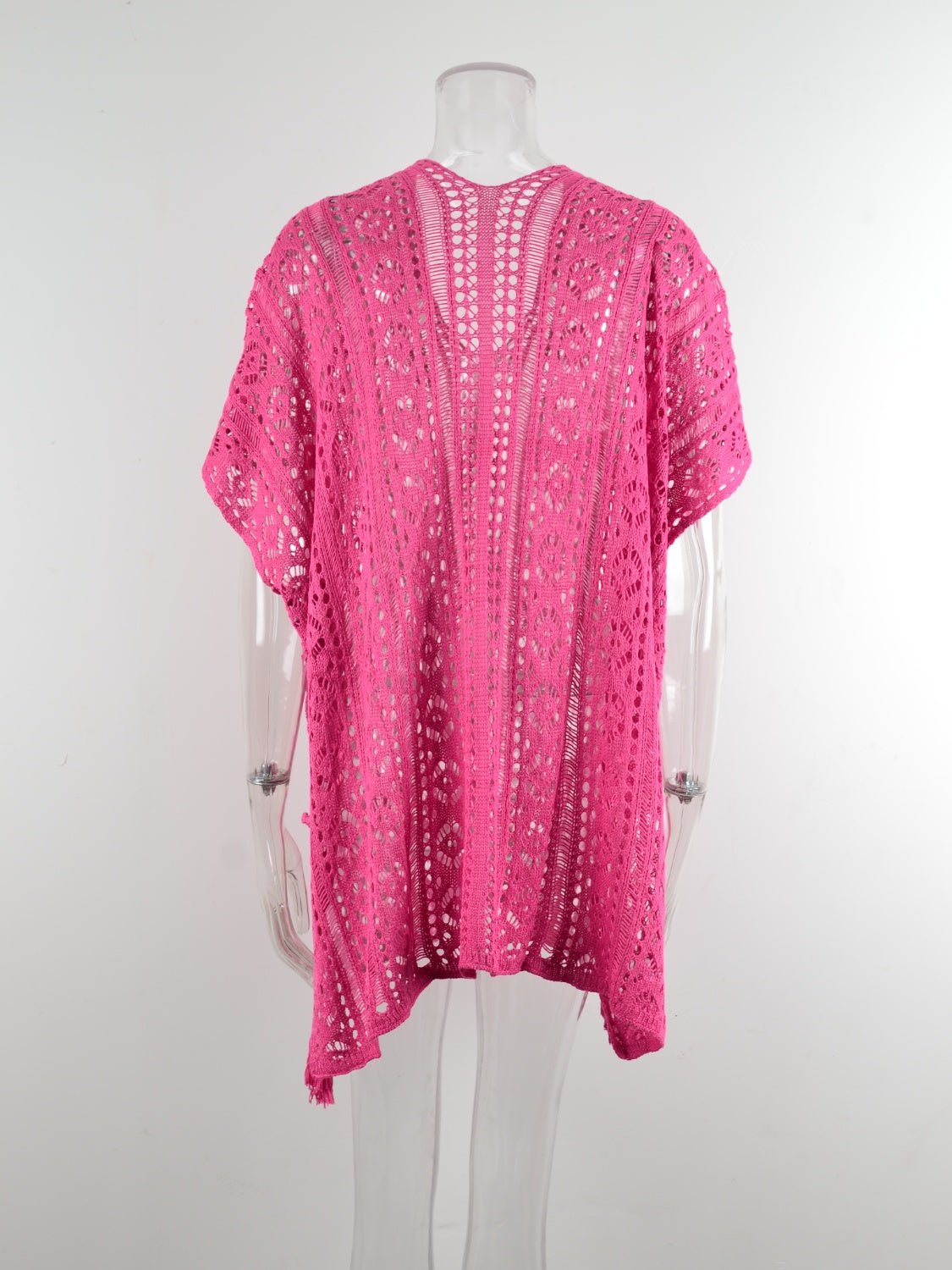 Cutout V - Neck Cover - Up with Tassel - Blossoms&Moss