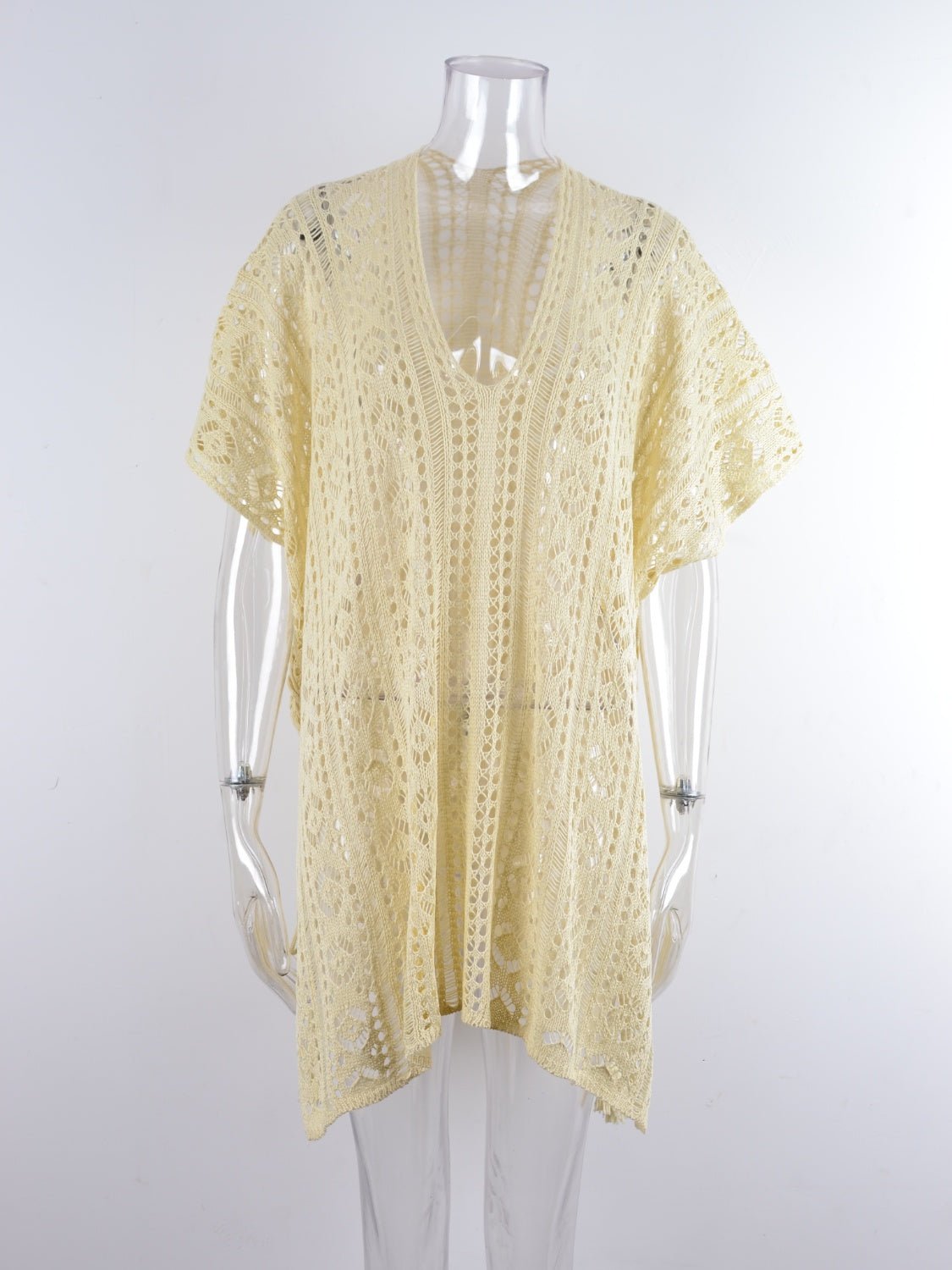 Cutout V - Neck Cover - Up with Tassel - Blossoms&Moss