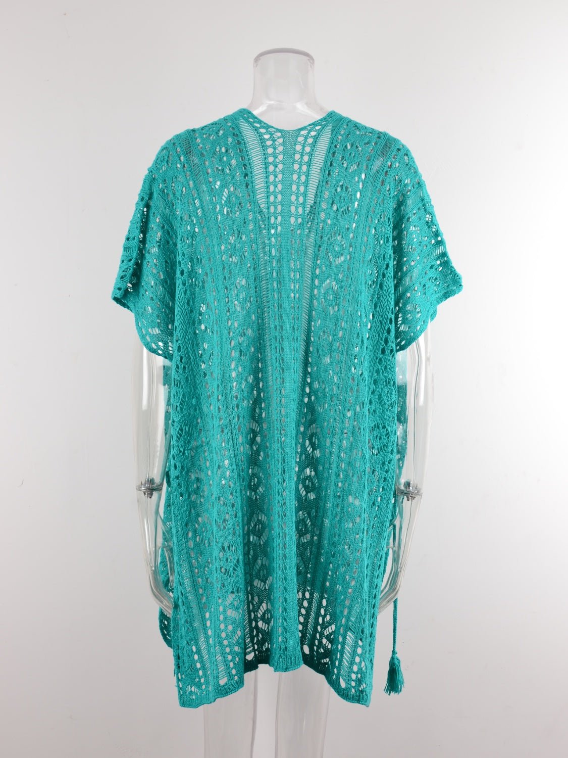 Cutout V - Neck Cover - Up with Tassel - Blossoms&Moss