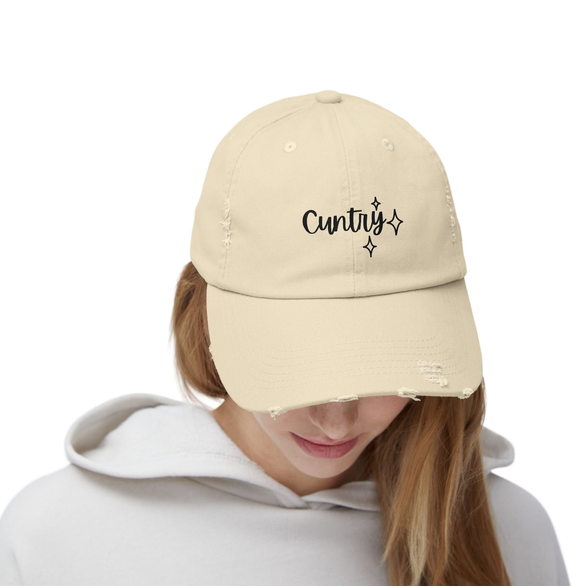 Distressed Cap - Cuntry Girls Can Survive Distressed hat - Blossoms&Moss