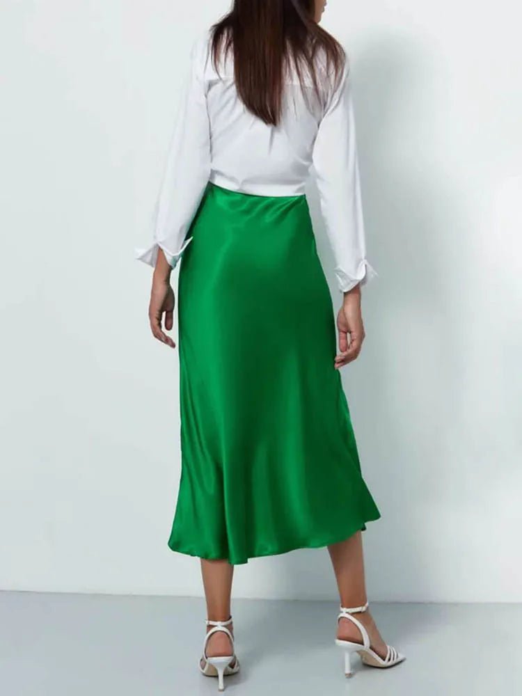 Don’t quit your day job satin pencil skirt - Blossoms&Moss